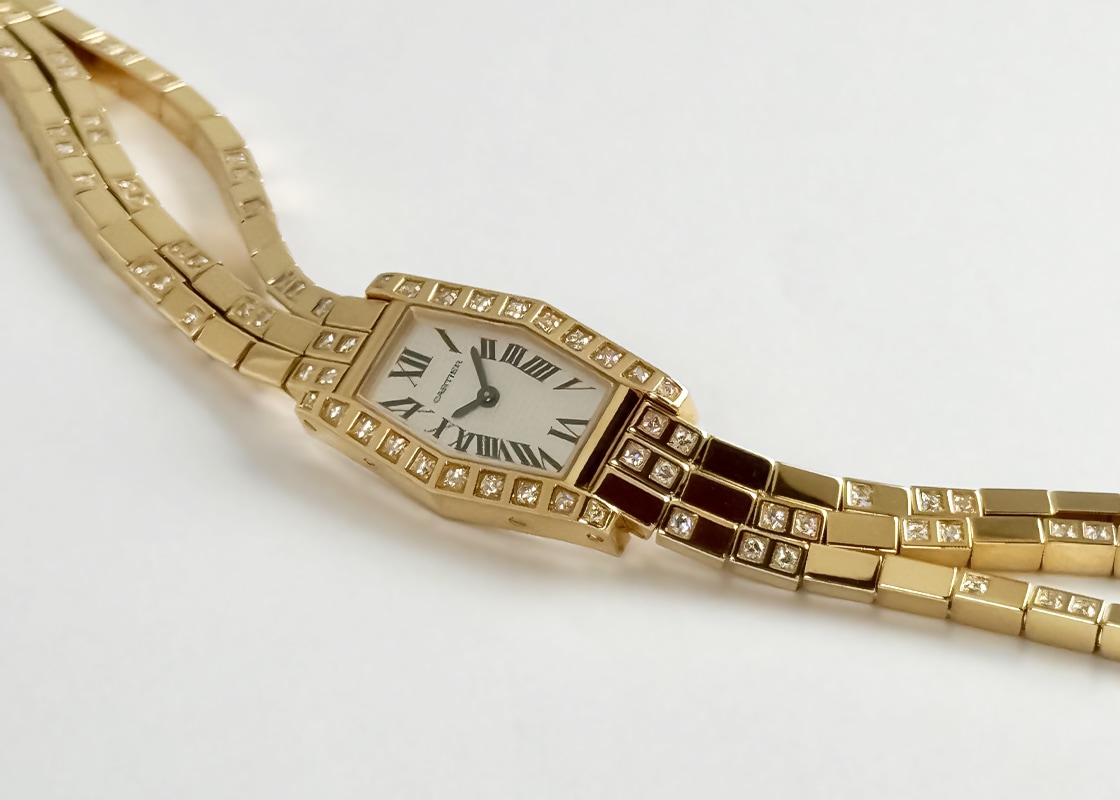 カルティエ - ヘキサゴナル ラニエールSM | CARTIER | WJ2008XC | YG シルバー文字盤 クォーツ ブレスレット | 委託品 | 中古