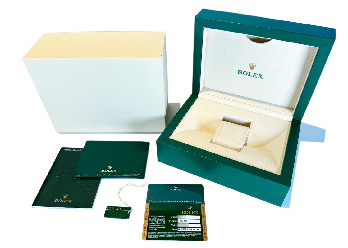ロレックス - オイスター パーペチュアル デイデイト | ROLEX | 118235FA | RG ブラックシェル/10P文字盤 自動巻き ブレスレット | 中古