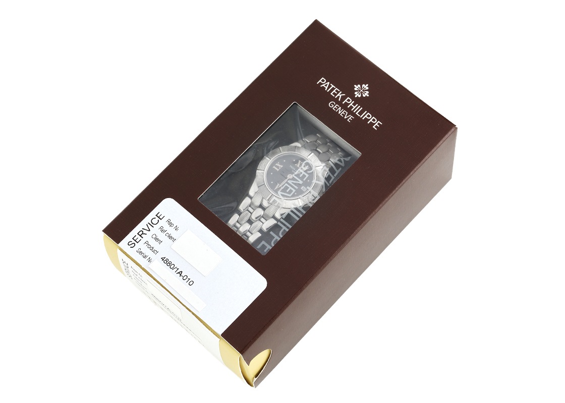 パテックフィリップ - ネプチューン | PATEK PHILIPPE | 4880/1A-010 | SS 黒文字盤 クォーツ ブレスレット | レストア