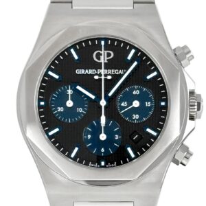 ジラールペルゴ - ロレアート クロノグラフ | GIRARD-PERREGAUX | 81020-11-631-11A | SS 黒/ブルー文字盤 自動巻き ブレスレット | 委託品 | 未使用品