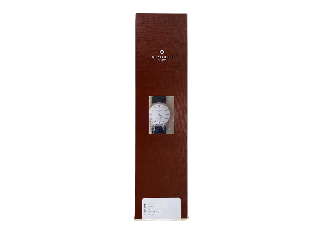 パテックフィリップ - カラトラバ | PATEK PHILIPPE | 5116G-001 | WG エナメル文字盤 手巻き レザー | 中古