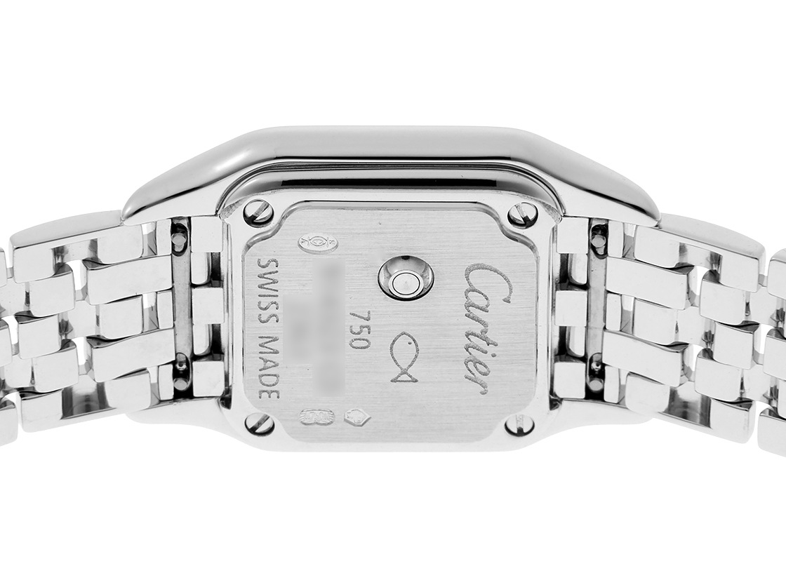 カルティエ - ミニ パンテール ベゼルダイヤ | CARTIER | WF3210F3 | WG シルバー文字盤 クォーツ ブレスレット | 中古
