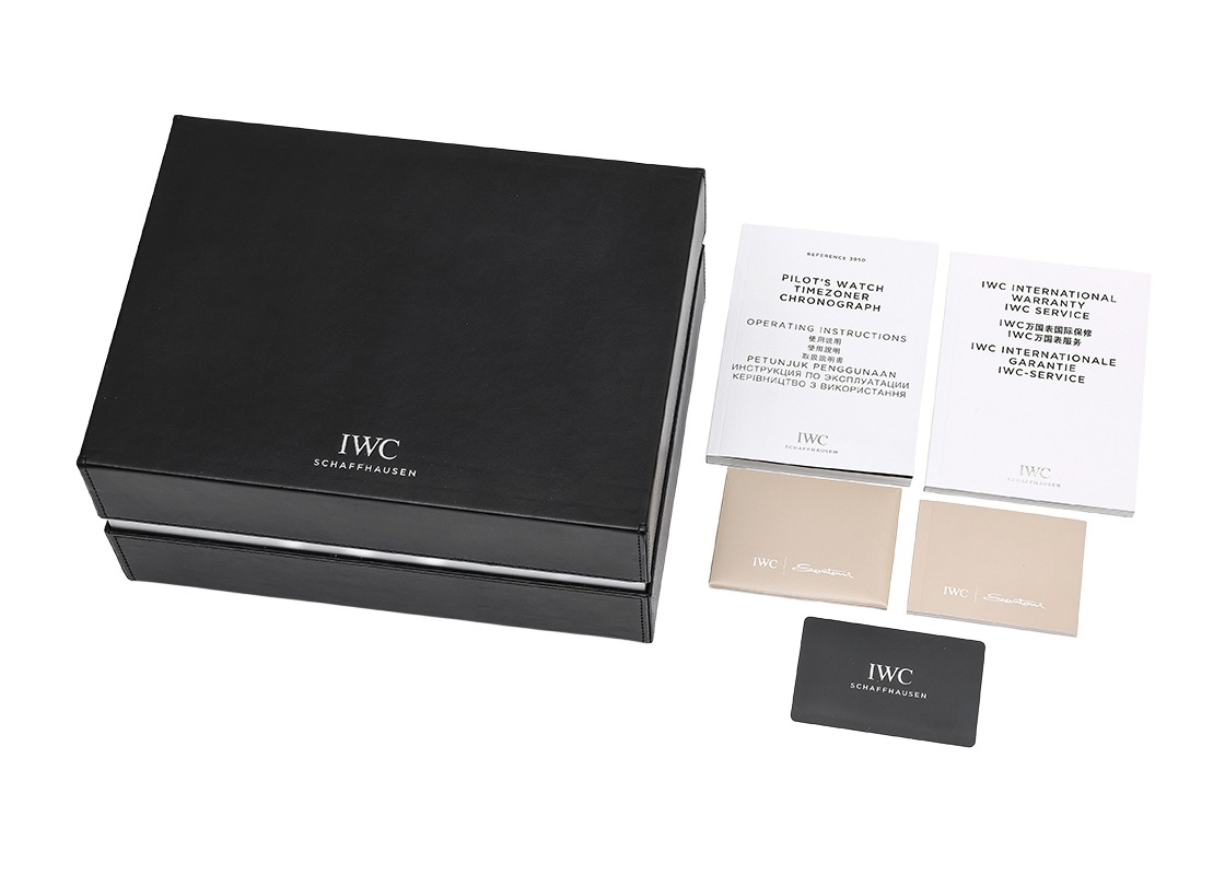 IWC - パイロットウォッチ タイムゾーナー クロノグラフ | INTERNATIONAL WATCH COMPANY | IW395001 | SS 黒文字盤 自動巻き レザー | 中古