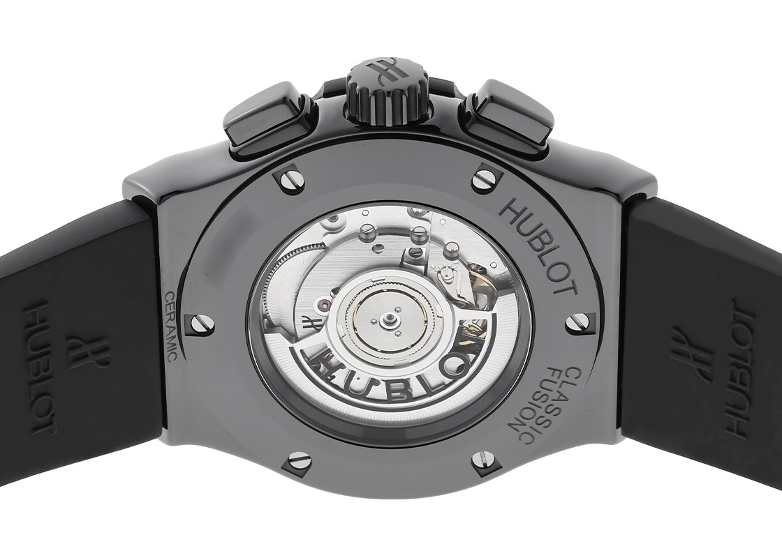 ウブロ - クラシックフュージョン ブラックマジック | HUBLOT | 521.CM.1171.RX | CE 黒文字盤 自動巻き ラバー | 中古
