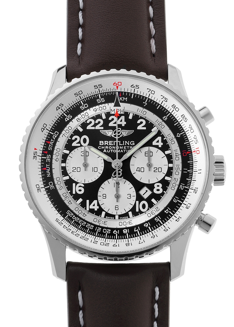 ブライトリング - ナビタイマー コスモノート | BREITLING | A222B92WBD(A22322) | SS 黒/シルバー文字盤 自動巻き レザー | 中古