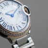 カルティエ - レディース バロンブルー | CARTIER | SM ベゼルダイヤ | WE902079 | PG&SS 白文字盤 クォーツ ブレスレット |