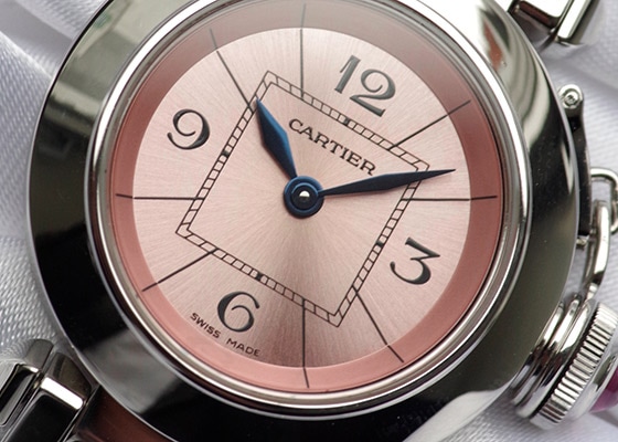 カルティエ - レディース ミスパシャ | CARTIER | W3140008 | 27mm SS ピンク文字盤 クォーツ ブレスレット | 中古 |