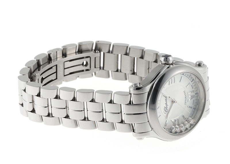 ショパール - ハッピースポーツ | CHOPARD | 278573-3002 | SS シルバー文字盤 自動巻き ブレスレット | 委託品 | 未使用品 |