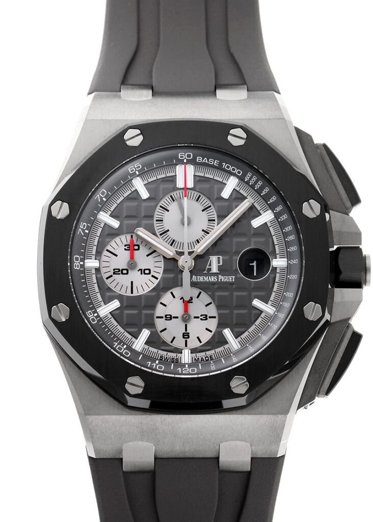 オーデマピゲ - ロイヤルオーク オフショアクロノグラフ | AUDEMARS PIGUET | 26400IO.OO.A004CA.01 | TI グレー文字盤 自動巻き ラバー | 中古 |