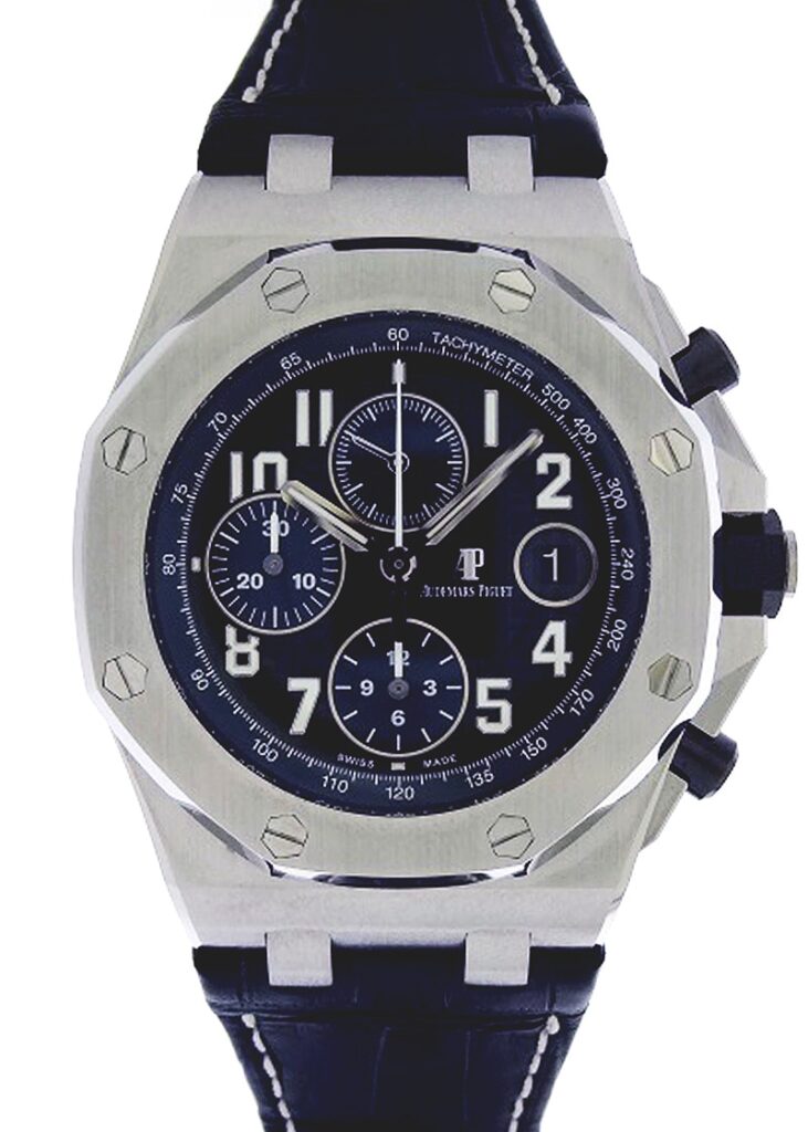オーデマピゲ - ロイヤルオーク オフショア クロノグラフ | AUDEMARS PIGUET | 26470ST.OO.A028CR.01 | SS 黒文字盤 自動巻き レザー | 中古 |