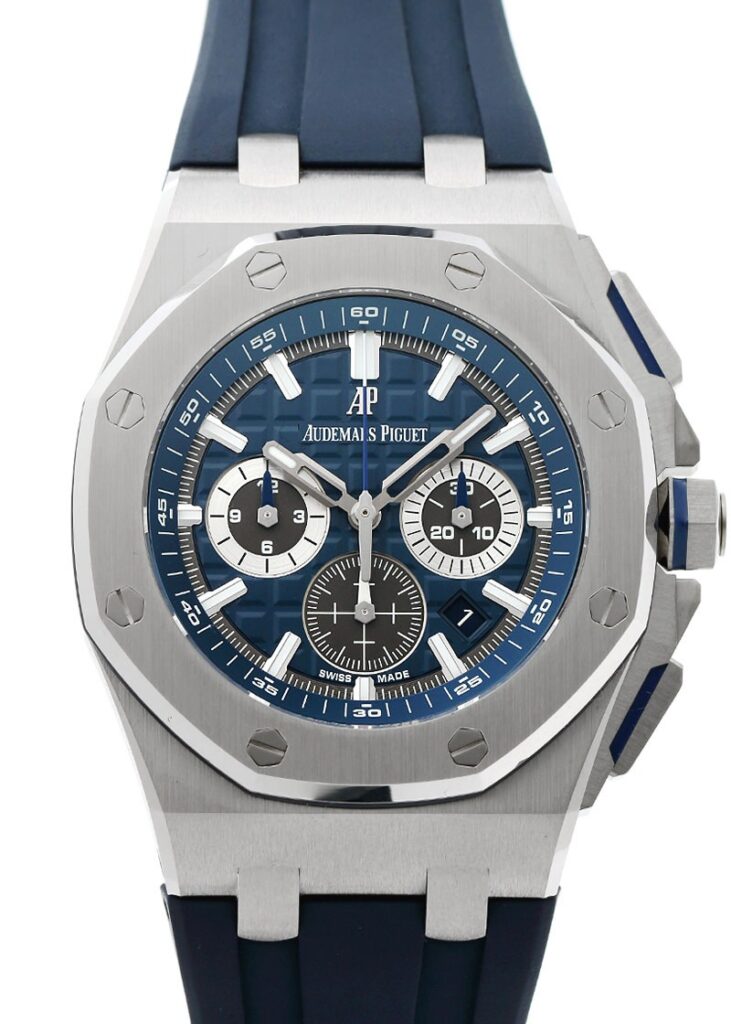 オーデマピゲ - ロイヤルオーク オフショア クロノグラフ | AUDEMARS PIGUET | 26480TI.OO.A027CA.01 | TI ブルー文字盤 自動巻き ラバー | 中古 |