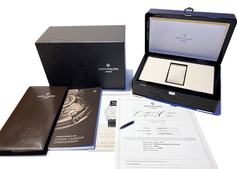 パテックフィリップ - アニュアルカレンダー クロノグラフ | PATEK PHILIPPE | 5905/1A-001 | SS グリーン文字盤 自動巻き ブレスレット | 中古 |