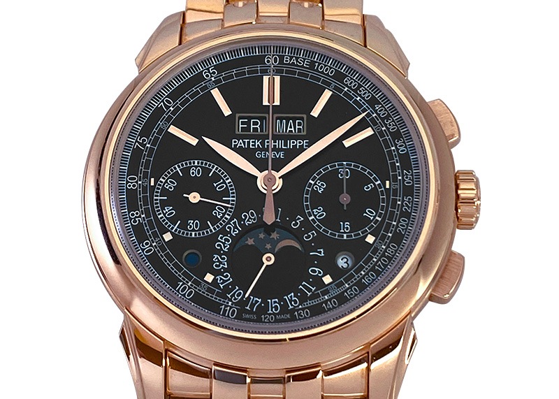 パテックフィリップ - パーペチュアルカレンダー クロノグラフ | PATEK PHILIPPE | 5270/1R-001 | RG 黒文字盤 手巻き ブレスレット | 委託品 | 未使用品 |