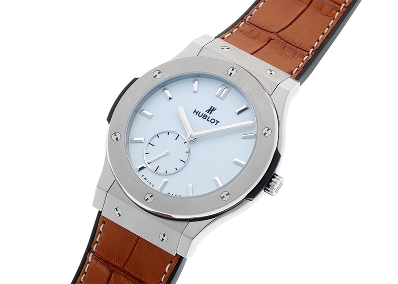 ウブロ - クラシックフュージョン クラシコ ウルトラシン | HUBLOT | 515.NX.2210.LR | TI 白文字盤 手巻き ラバーアリゲーター | 未使用品