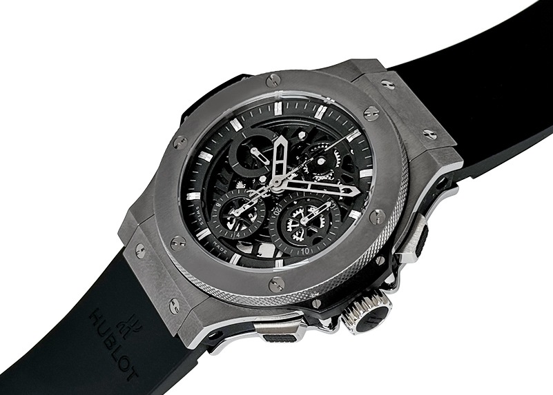 ウブロ - アエロバン タングステン 999本限定 | HUBLOT | 310.KX.1140.RX | タングステン スケルトン文字盤 自動巻き ラバー | 中古
