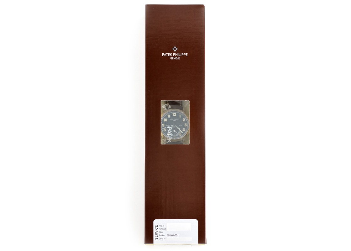 パテックフィリップ - カラトラバ パイロット トラベルタイム | PATEK PHILIPPE | 5524G-001 | WG ブルー文字盤 自動巻き レザー | レストア