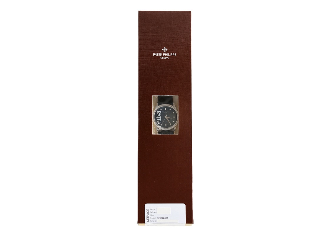 パテックフィリップ - カラトラバ ベゼルダイヤ Cal.324 S C | PATEK PHILIPPE | 5297G-001 | WG 黒文字盤 自動巻き レザー | レストア