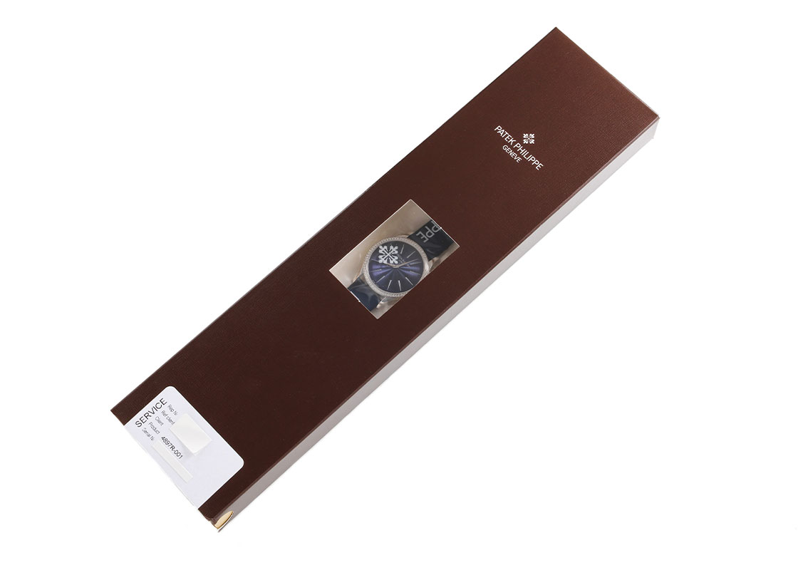 パテックフィリップ - カラトラバ ベゼルダイヤ | PATEK PHILIPPE | 4897G-001 | WG ブルー文字盤 手巻き サテン | レストア