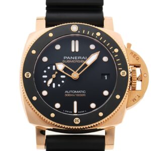 オフィチーネパネライ - サブマーシブル ゴールドテック | OFFICINE PANERAI | PAM01164 | ゴールドテック&TI(DLC) 黒文字盤 自動巻き ラバー | 中古