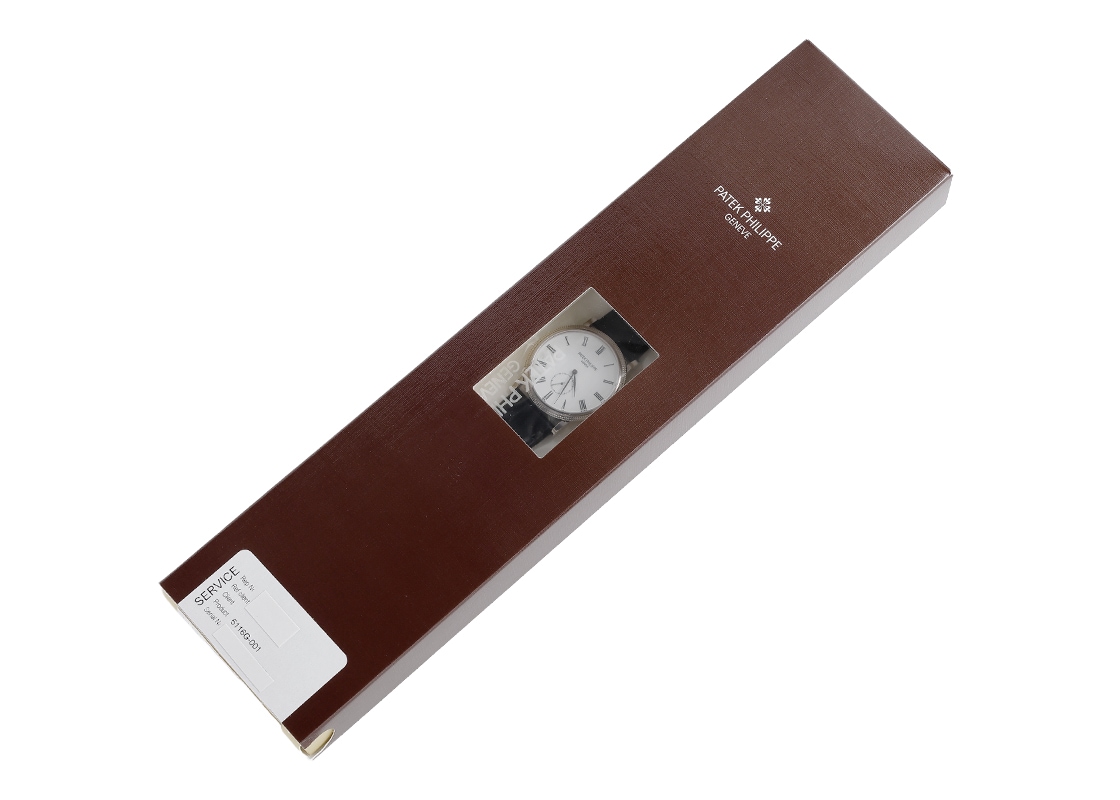 パテックフィリップ - カラトラバ | PATEK PHILIPPE | 5116G-001 | WG エナメル文字盤 手巻き レザー | 中古