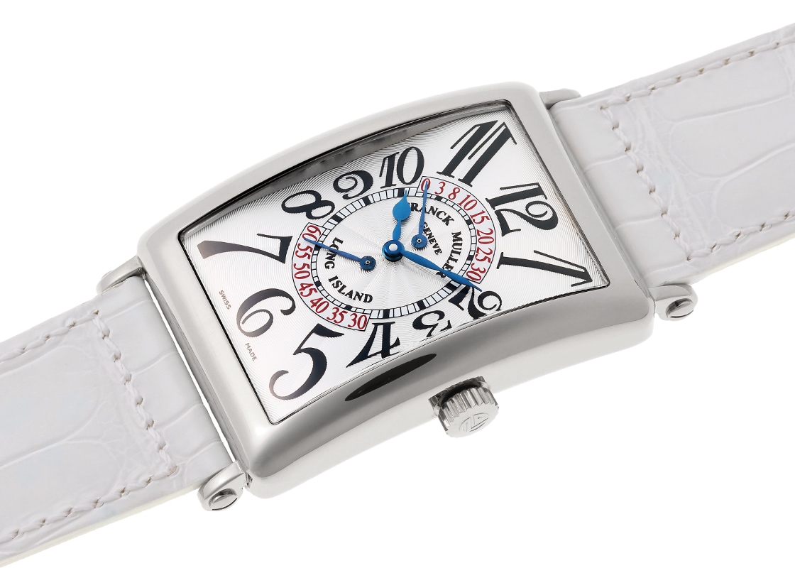 フランクミュラー - ロングアイランド ビーレトログラード セコンド | FRANCK MULLER | 1100DSR | WG シルバー文字盤 自動巻き レザー | 中古