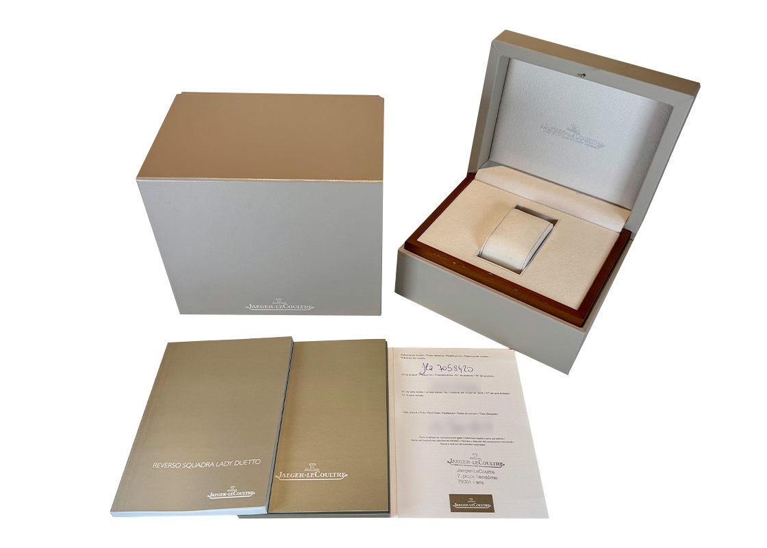 ジャガールクルト - レベルソ スクアドラ デュエット | JAEGER-LECOULTRE | Q7058420 | SS シルバー/黒文字盤 自動巻き レザー | 中古