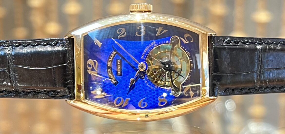 フランクミュラー - インペリアル トゥールビヨン | FRANCK MULLER | 5850T | PG ブルー文字盤 手巻き レザー | 委託品 | 中古